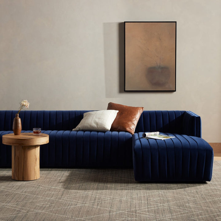 Donovan 2-Piece Sectional - Right Chaise - Sapphire Navy - 126"