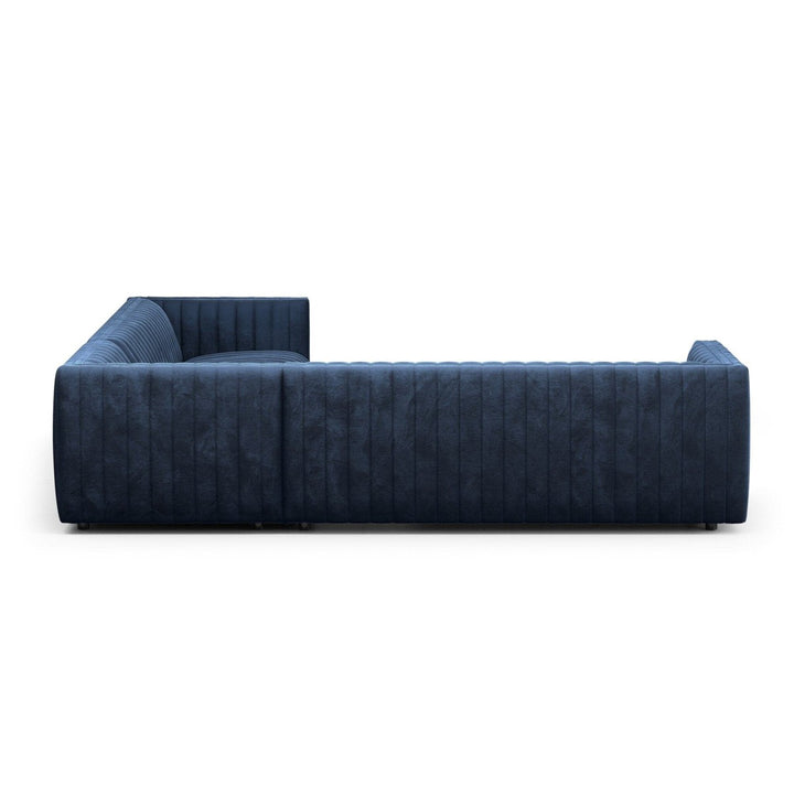 Alexander Channel Tufted 3-Piece Corner Sectional - Sapphire Navy - 105"