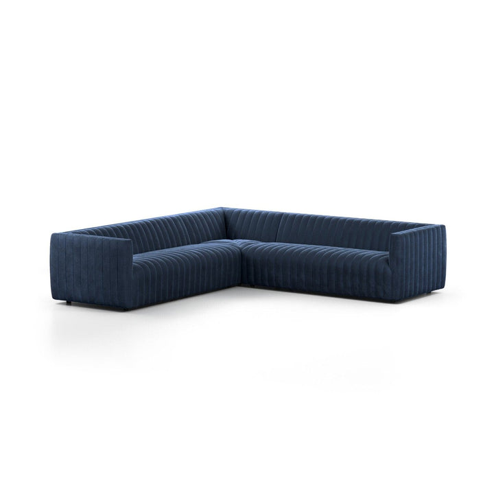 Alexander Channel Tufted 3-Piece Corner Sectional - Sapphire Navy - 105"