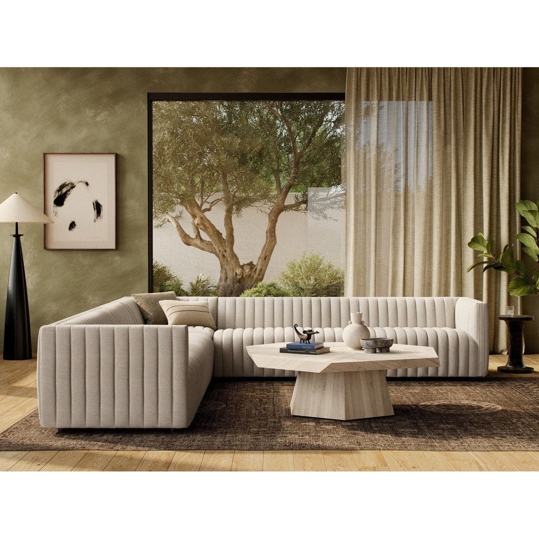 Alexander Channel Tufted 3-Piece Corner Sectional - Dover Crescent - 126"