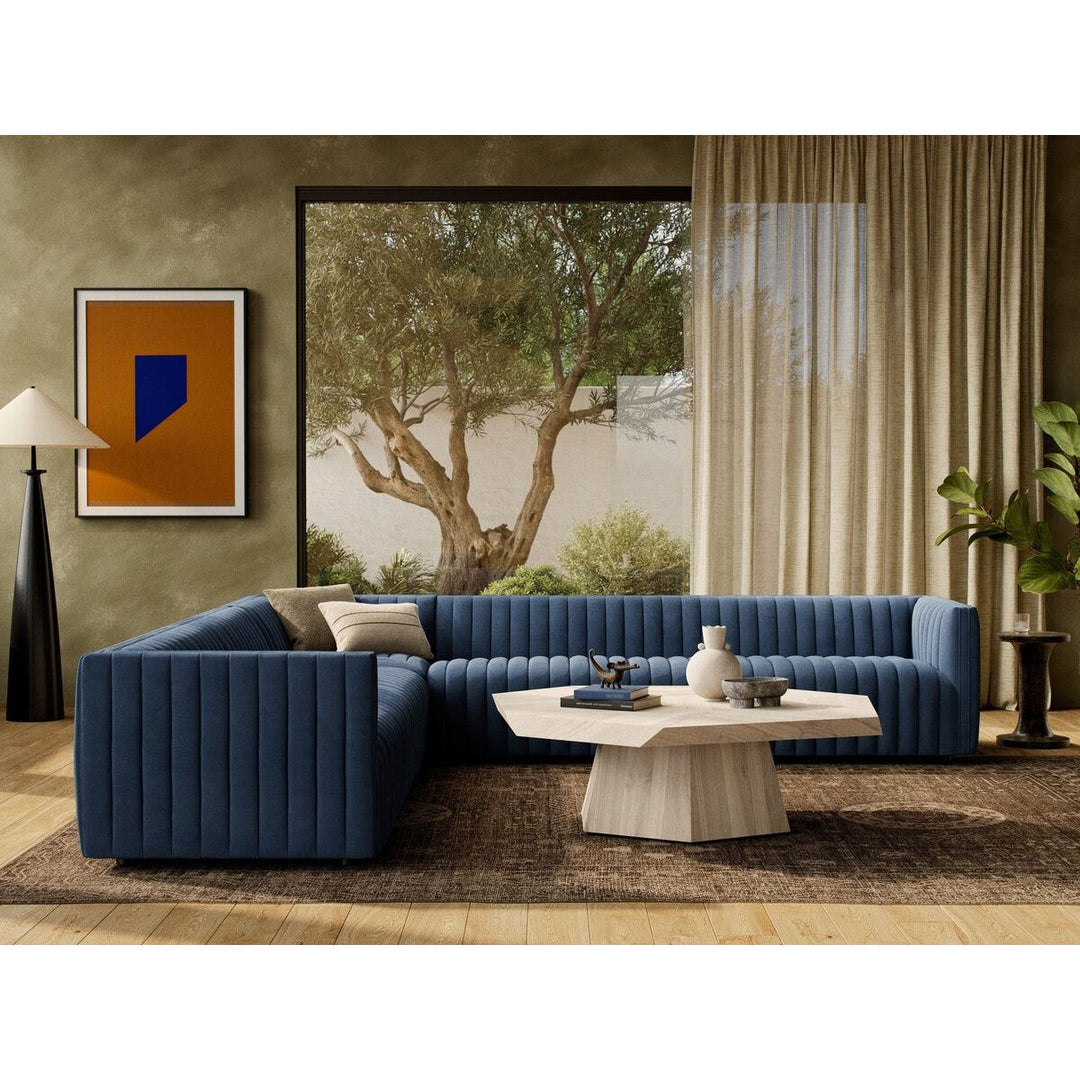 Donovan 3-Piece Sectional - Sapphire Navy - 126"