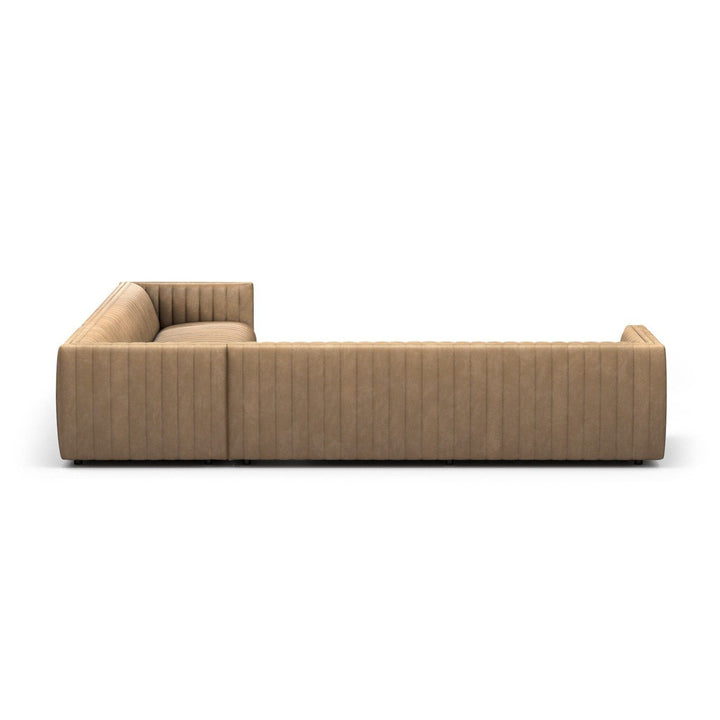 Alexander Channel Tufted 3-Piece Corner Sectional - Palermo Drift Leather - 126"