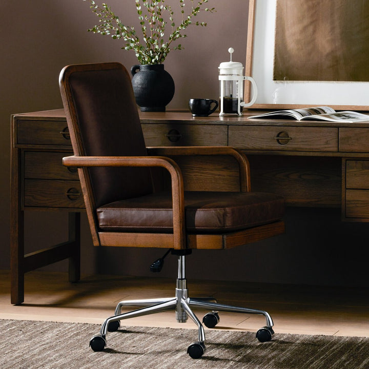 Macy Desk Chair - Sienna Brown