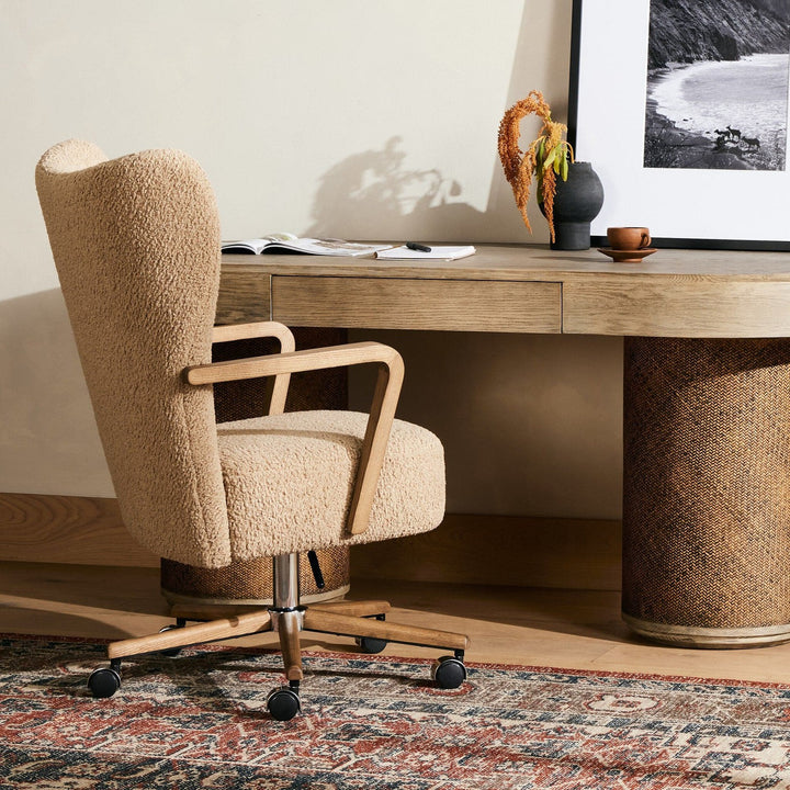 Thatcher Desk Chair - Sheepskin Camel