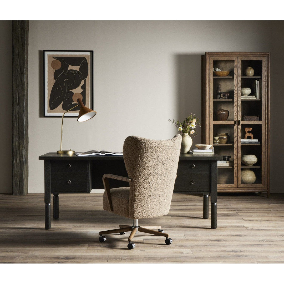 Thatcher Desk Chair - Sheepskin Camel