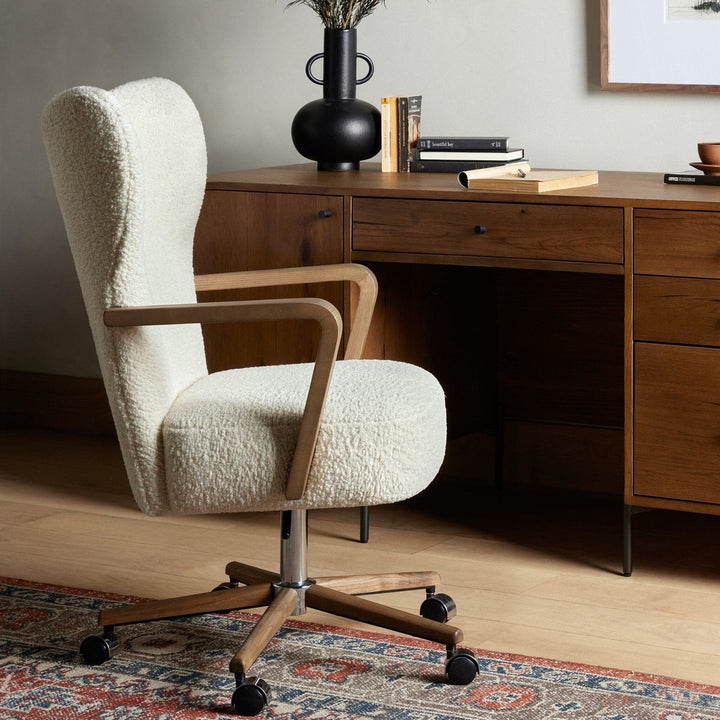 Thatcher Desk Chair - Sheepskin Natural