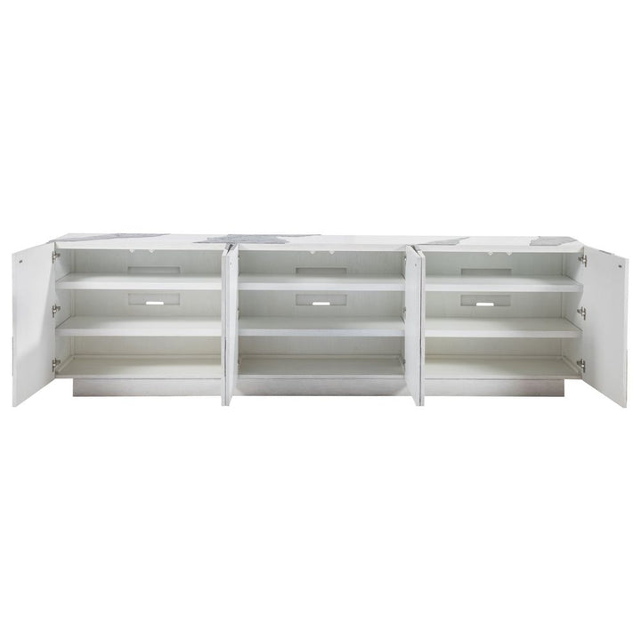 TV Stands & Media Consoles Contango White Long Media Console - Ivory