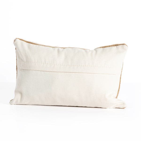 Weldon Pillow-Four Hands-FH-234246-002-PillowsIvory Backing - Dark Brown Hair On Hide - 18"-5-France and Son