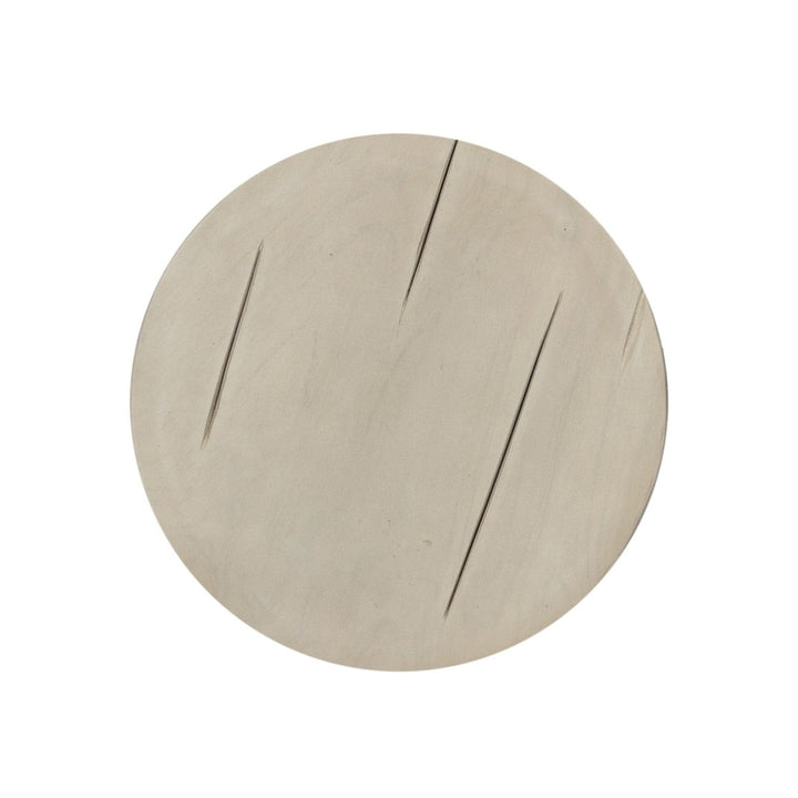 Sinclair Round Outdoor End Table - Ivory Teak