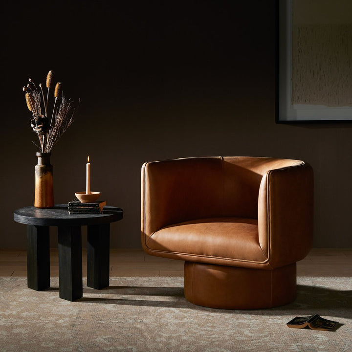 Lennox Swivel Chair - Palermo Cognac