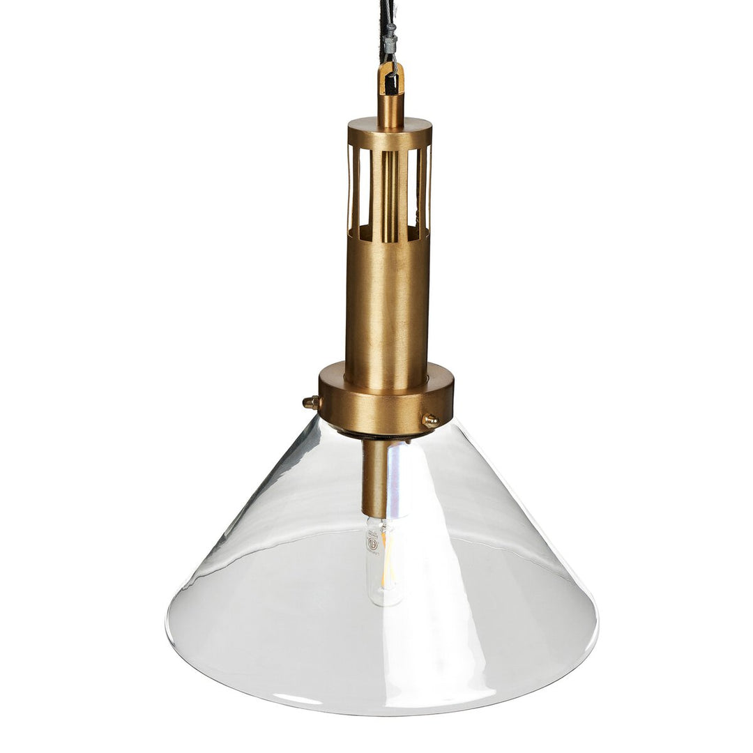 Prescott Pendant - Brushed Brass W/ Milk Glass