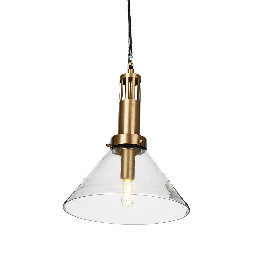 Prescott Pendant - Brushed Brass W/ Milk Glass