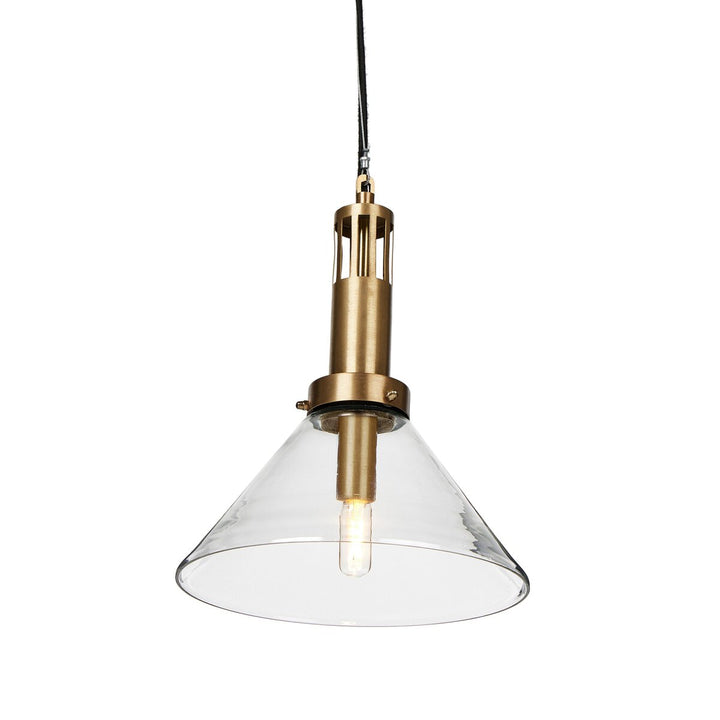 Prescott Pendant - Brushed Brass W/ Milk Glass