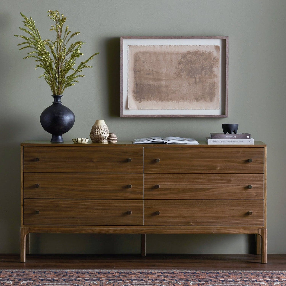Arturo 6 Drawer Dresser - Natural Walnut-Four Hands-FH-234477-001-Dressers-2-France and Son
