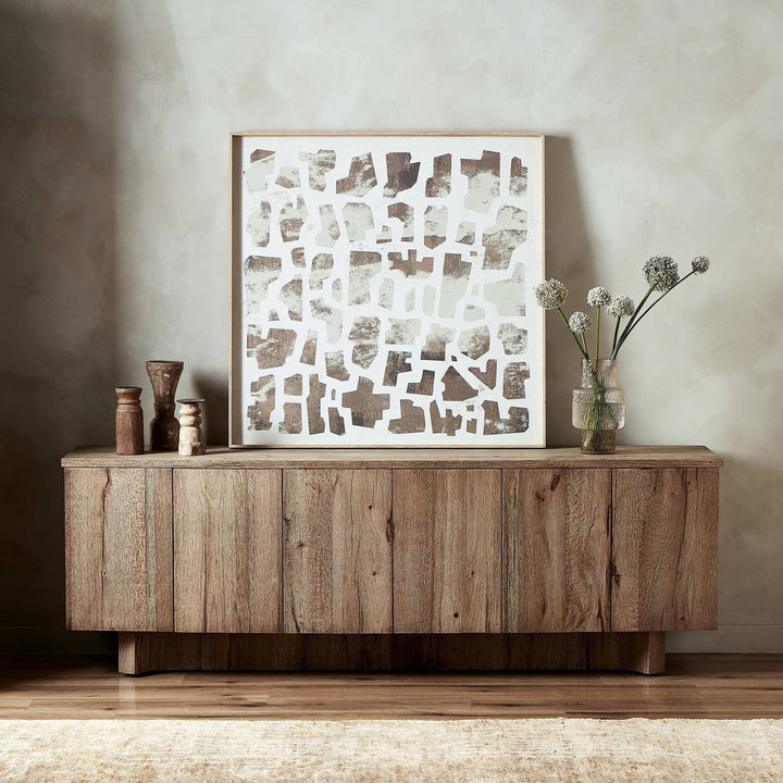 Griffin Media Console - Rustic Oak