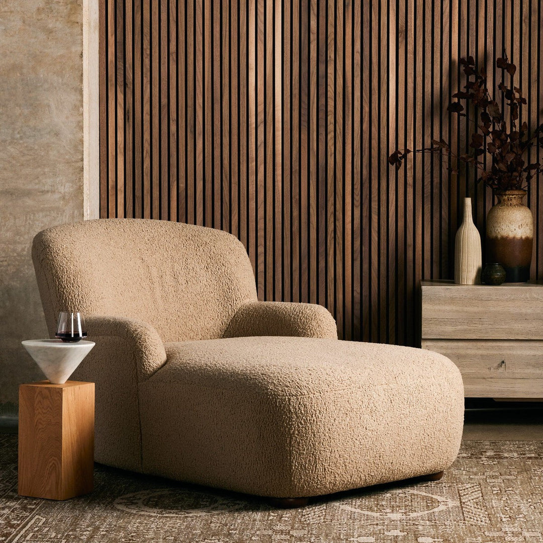 Lennox Chaise Lounge - Sheepskin Camel