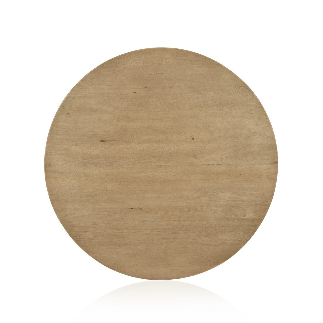 Pueblo Round Coffee Table - Light Brushed Parawood - 48"