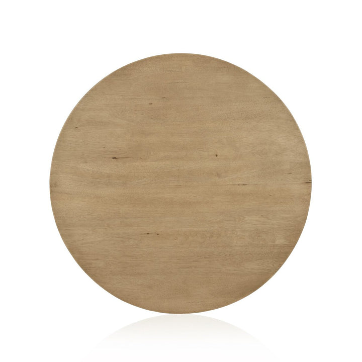 Pueblo Round Coffee Table - Light Brushed Parawood - 48"