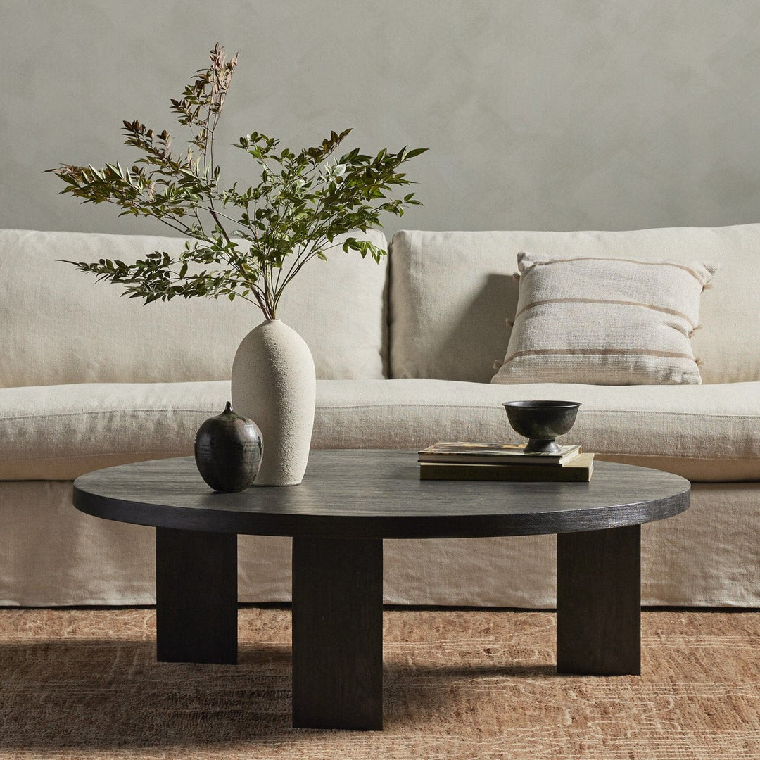 Sierra Round Coffee Table - Ebony Parawood