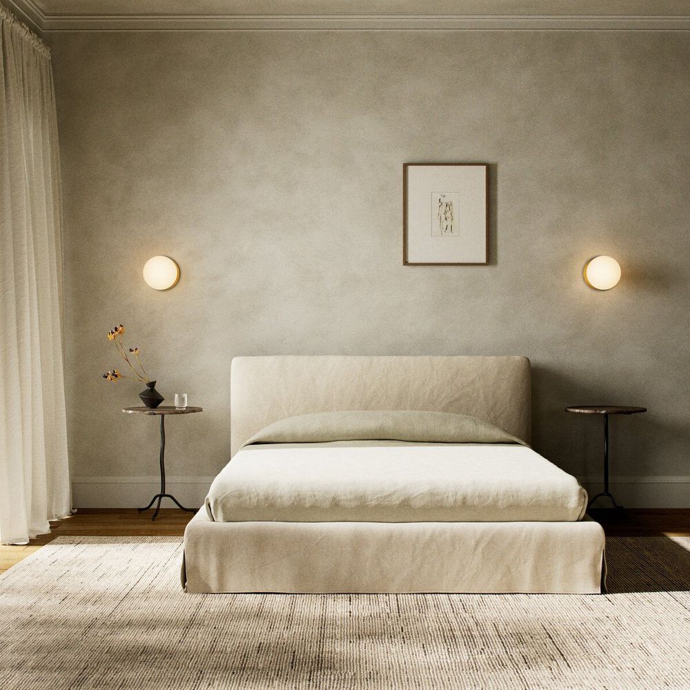 Beds Adrian Slipcover Bed - Brussels Natural - King