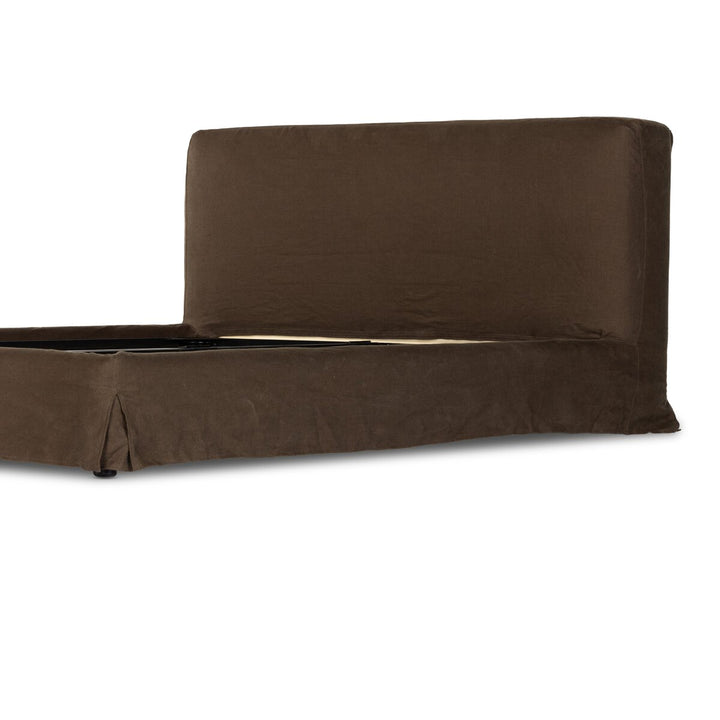 Hudson Slipcover Bed - Brussels Coffee - King