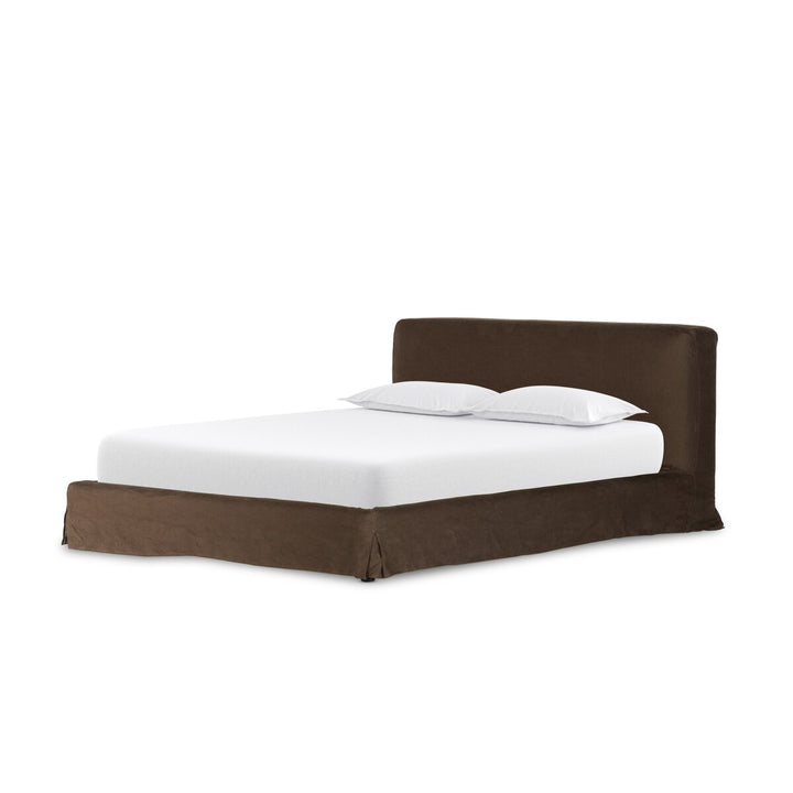 Hudson Slipcover Bed - Brussels Coffee - King