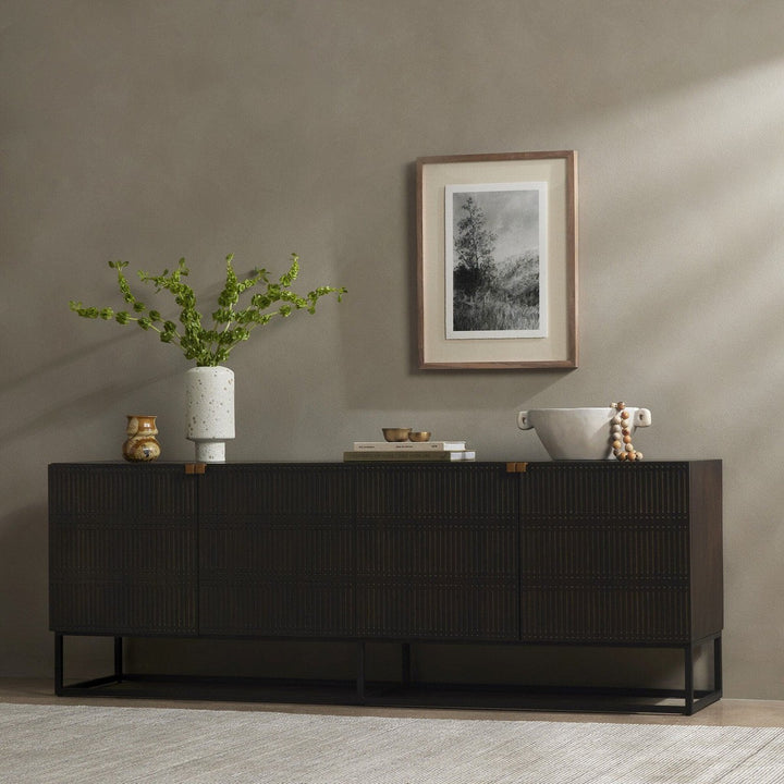 Sutton Closed Media Console - Gunmetal