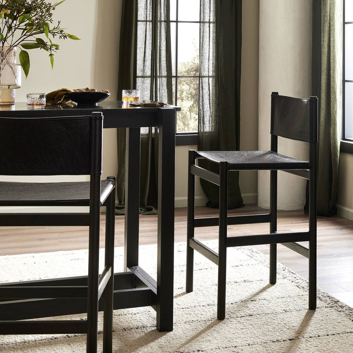 Lena Bar + Counter Stool - Bar - Sonoma Black W/ Charcoal Parawood