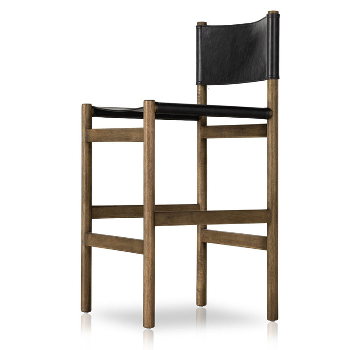 Lena Bar + Counter Stool - Bar - Sonoma Black W/ Solid Parawood