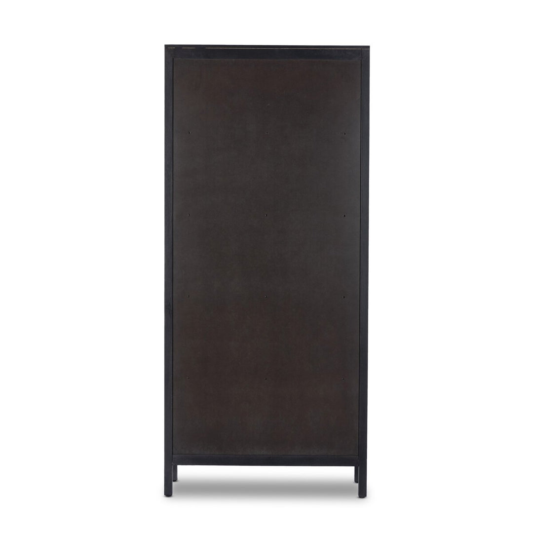 Harmony Tall Cabinet - Black Wash Mango W/ Black Cane