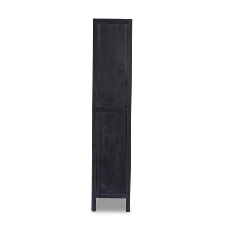 Harmony Tall Cabinet - Black Wash Mango W/ Black Cane