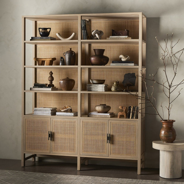 Preston Wide Bookshelf - Natural Mango