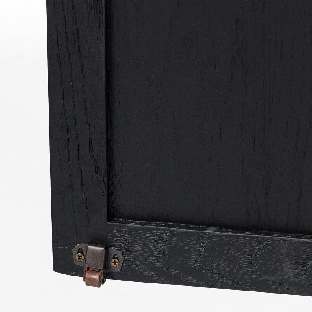 Emerson Panel Door Cabinet - Drifted Matte Black