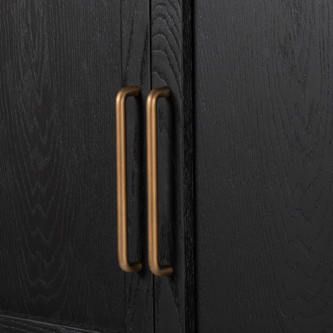 Emerson Panel Door Cabinet - Drifted Matte Black