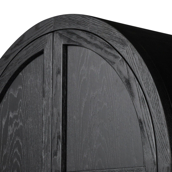 Emerson Panel Door Cabinet - Drifted Matte Black