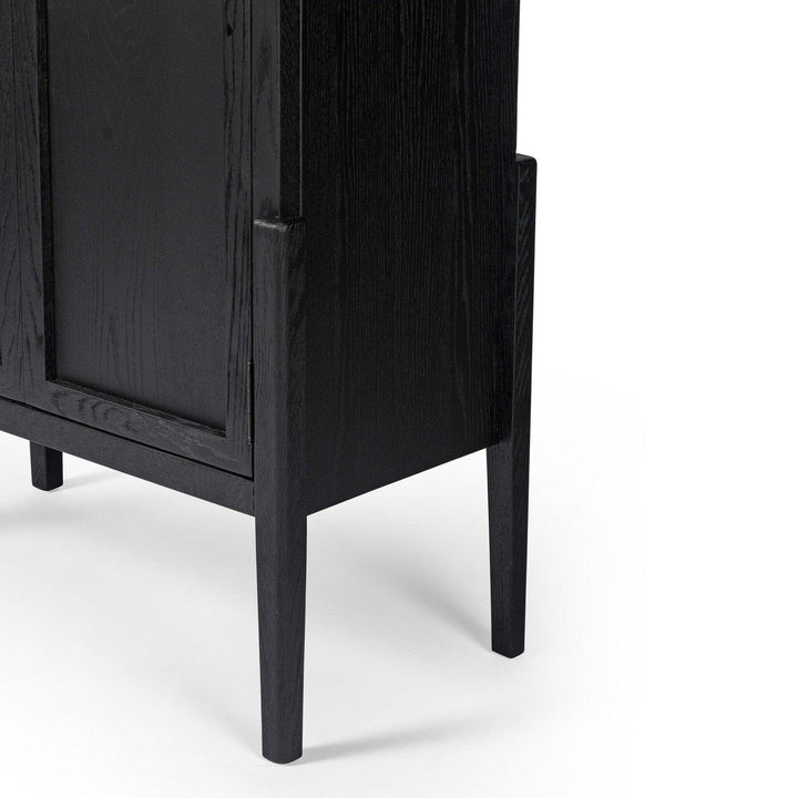 Emerson Panel Door Cabinet - Drifted Matte Black