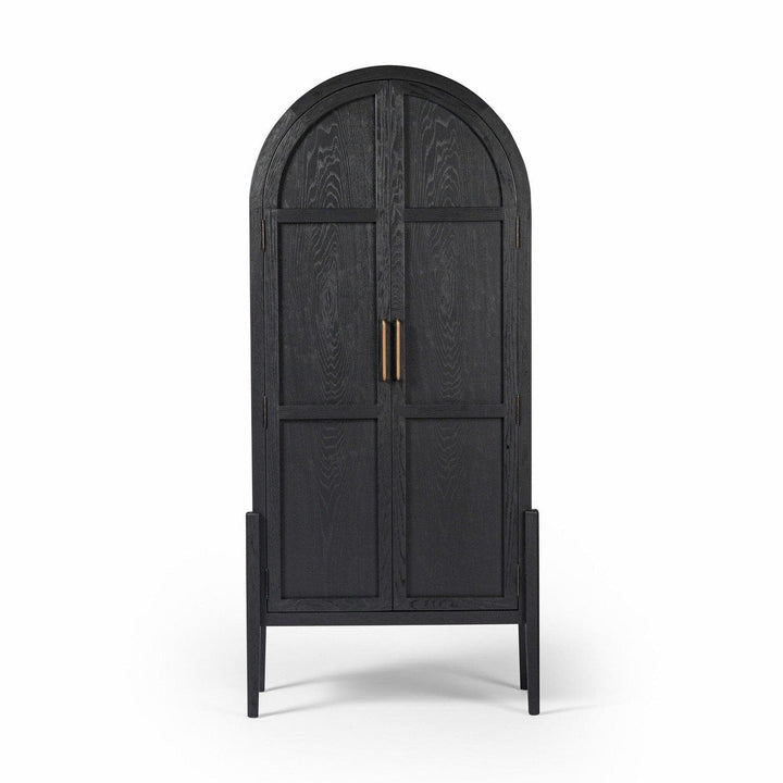 Emerson Panel Door Cabinet - Drifted Matte Black