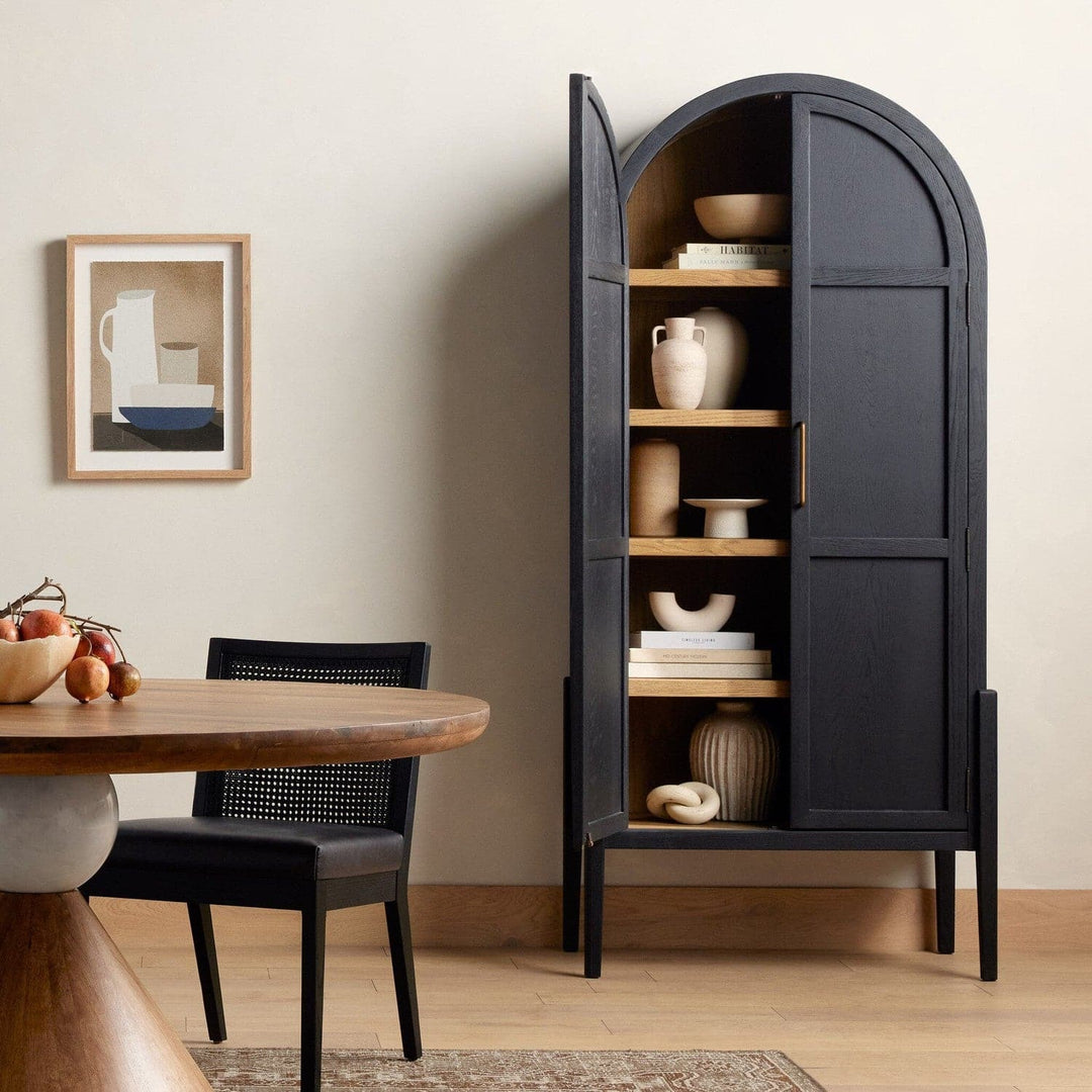 Emerson Panel Door Cabinet - Drifted Matte Black