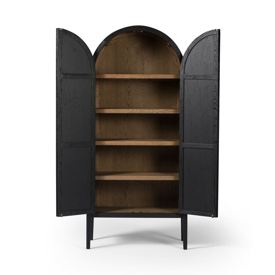 Emerson Panel Door Cabinet - Drifted Matte Black