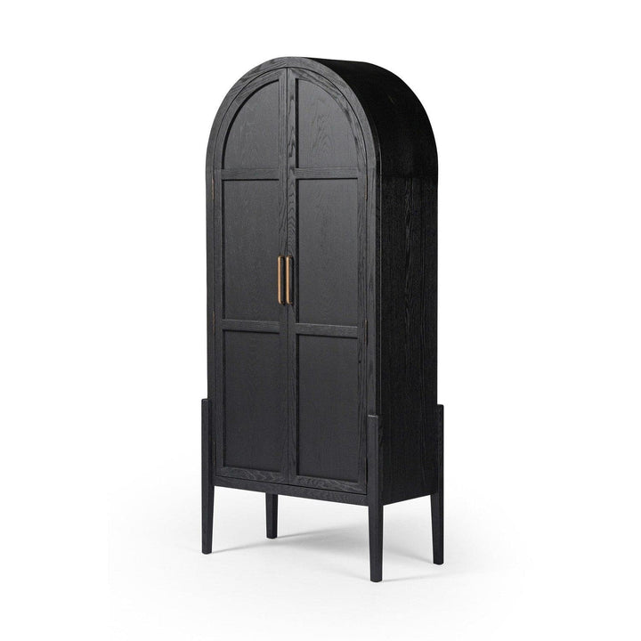 Emerson Panel Door Cabinet - Drifted Matte Black