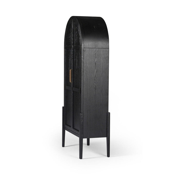 Emerson Panel Door Cabinet - Drifted Matte Black