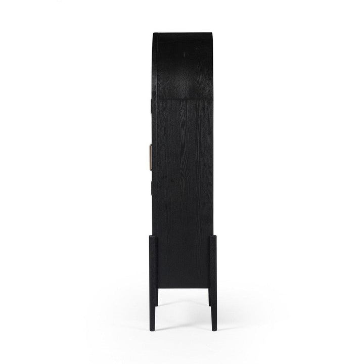 Emerson Panel Door Cabinet - Drifted Matte Black