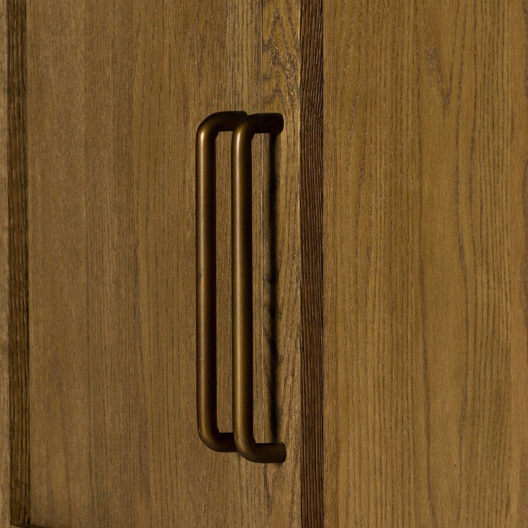 Harper Panel Door Cabinet - Drifted Oak Solid