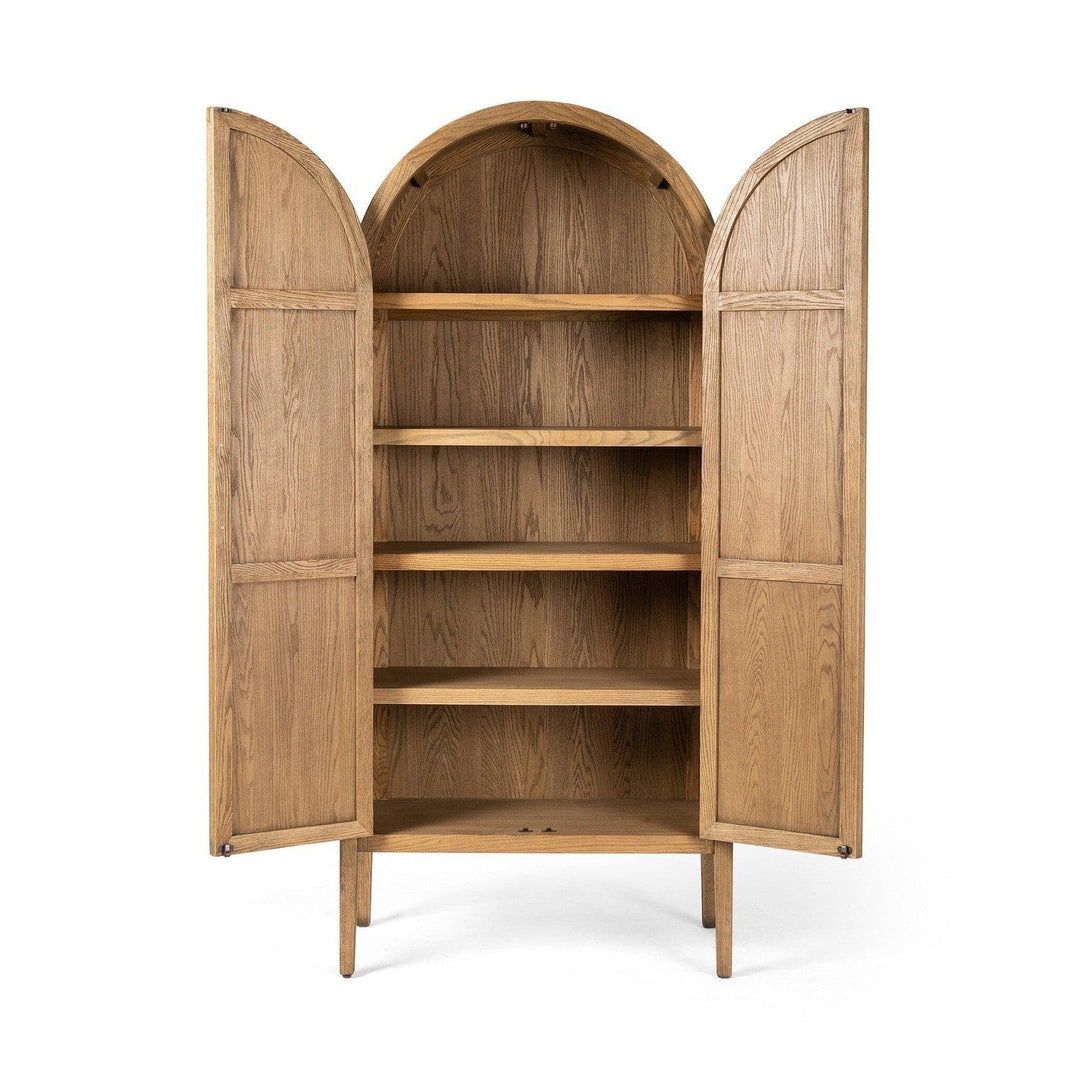 Harper Panel Door Cabinet - Drifted Oak Solid