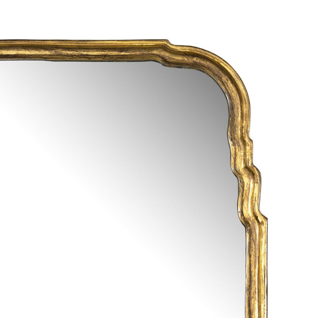 Kingsley Grand Floor Mirror - Antiqued Gold Leaf