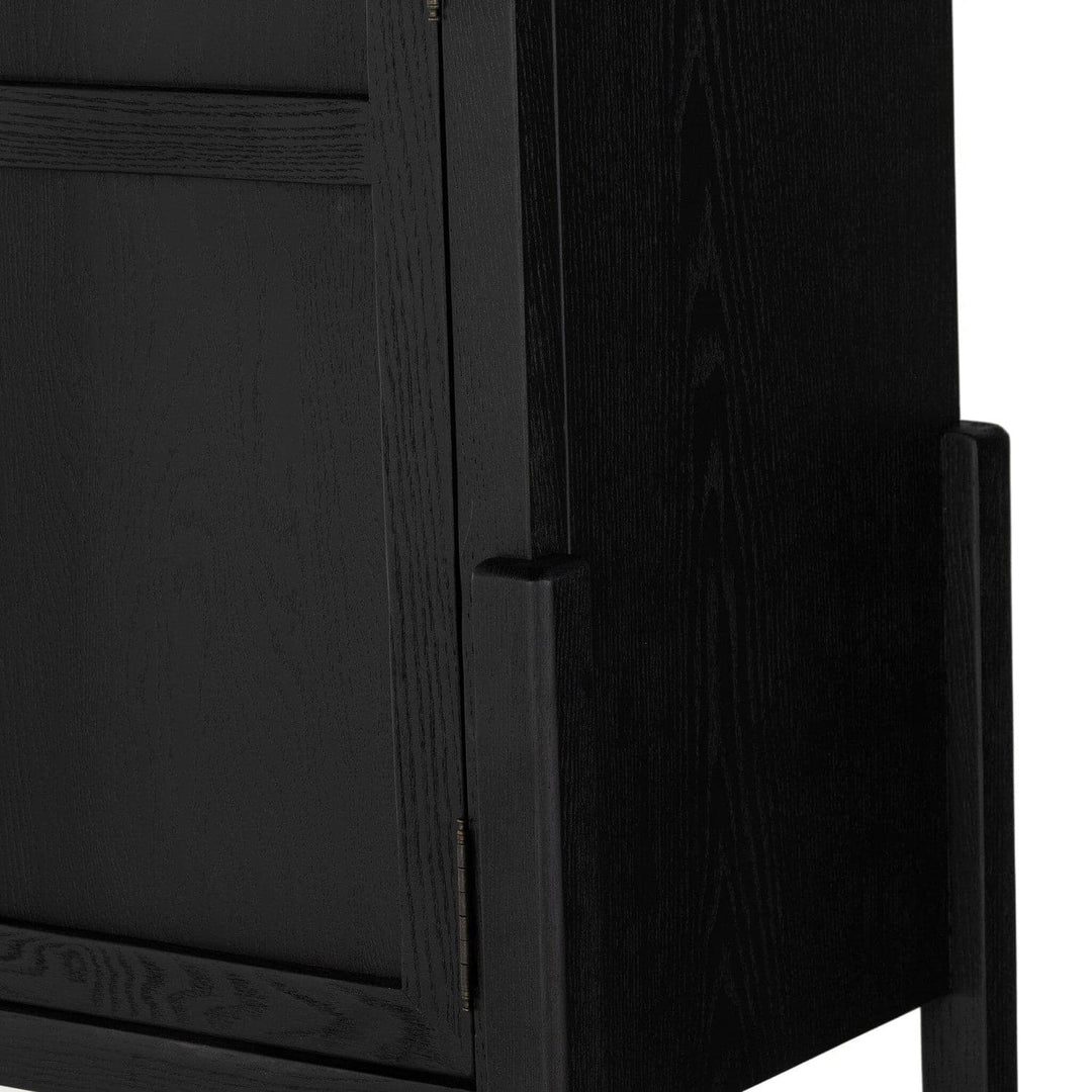 Harper Bar Cabinet - Drifted Matte Black