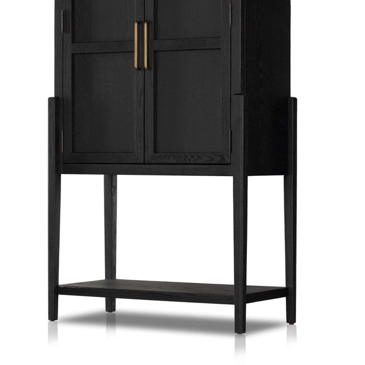 Harper Bar Cabinet - Drifted Matte Black