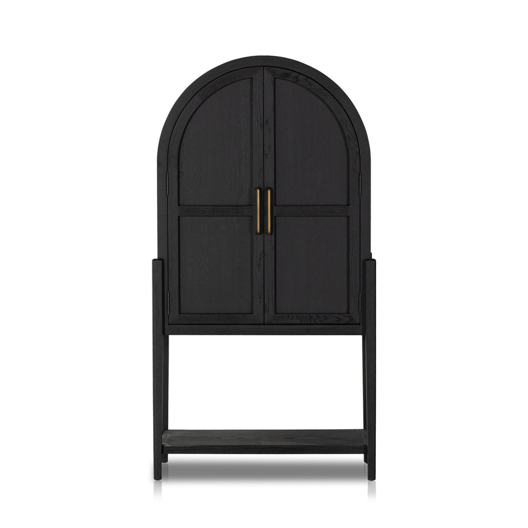 Harper Bar Cabinet - Drifted Matte Black