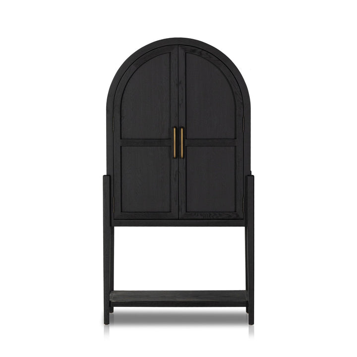 Harper Bar Cabinet - Drifted Matte Black