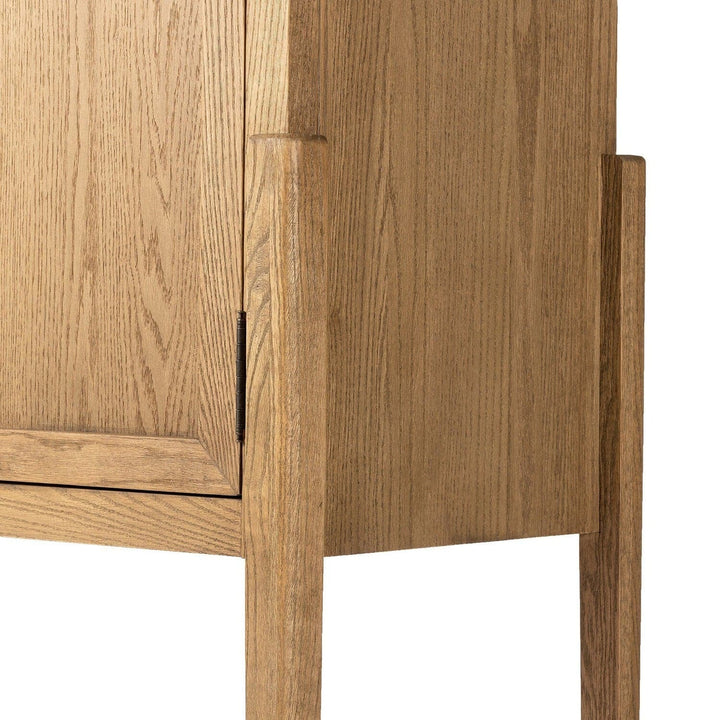 Harper Bar Cabinet - Drifted Oak Solid